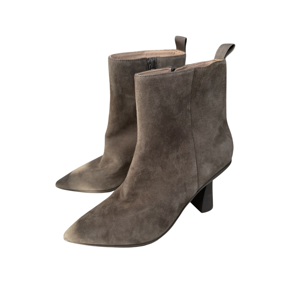 Cole Haan Grand 360 Suede Pointed Toe Boots Taupe Size 9 W27386